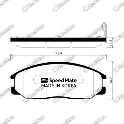 SpeedMate SM-BPH036 - Bremsbelagsatz, Scheibenbremse alexcarstop-ersatzteile.com