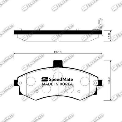 SpeedMate SM-BPH025 - Bremsbelagsatz, Scheibenbremse alexcarstop-ersatzteile.com