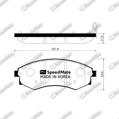 SpeedMate SM-BPH020 - Bremsbelagsatz, Scheibenbremse alexcarstop-ersatzteile.com