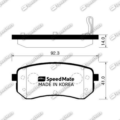 SpeedMate SM-BPK032 - Bremsbelagsatz, Scheibenbremse alexcarstop-ersatzteile.com