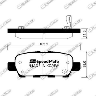 SpeedMate SM-BPS009 - Bremsbelagsatz, Scheibenbremse alexcarstop-ersatzteile.com