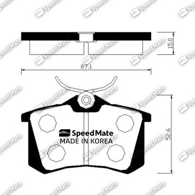 SpeedMate SM-BPS011 - Bremsbelagsatz, Scheibenbremse alexcarstop-ersatzteile.com