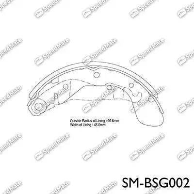 SpeedMate SM-BSG002 - Bremsbackensatz alexcarstop-ersatzteile.com