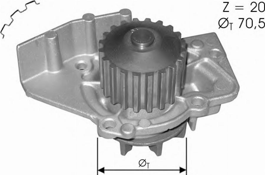 Spidan 91411 - Wasserpumpe alexcarstop-ersatzteile.com