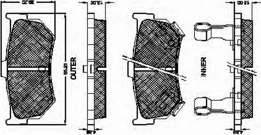 Spidan 30195 - Bremsbelagsatz, Scheibenbremse alexcarstop-ersatzteile.com