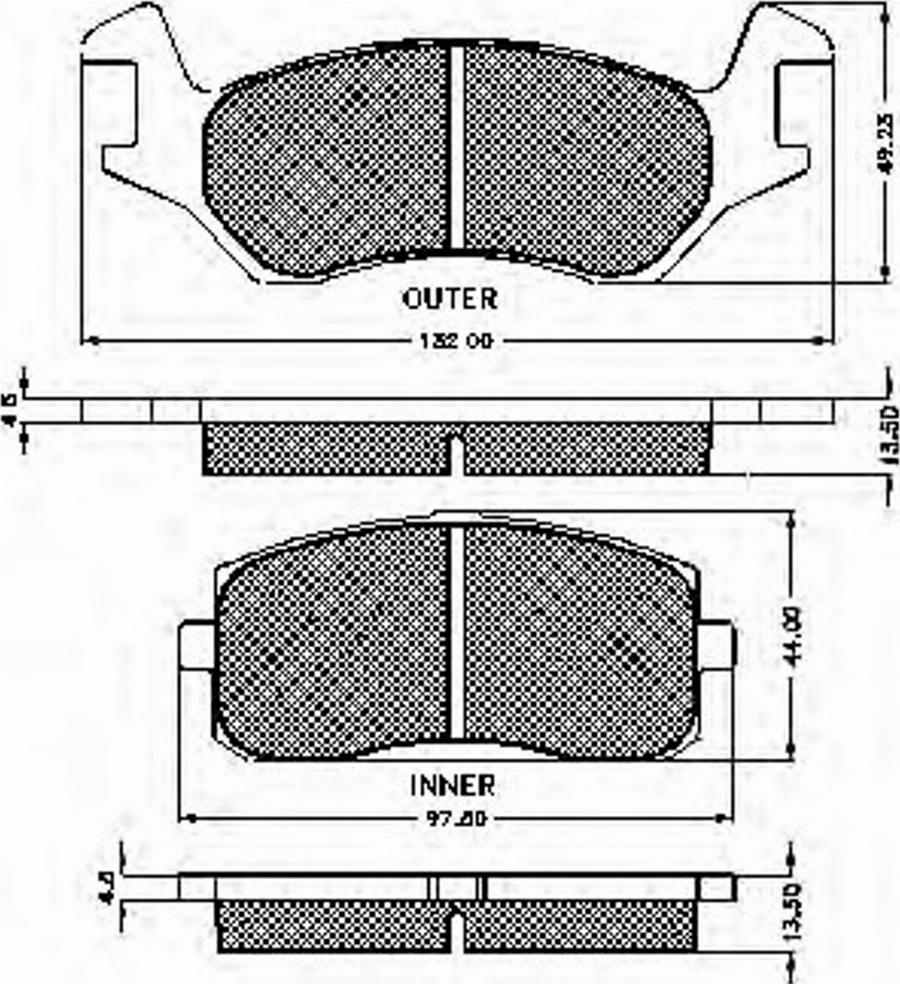 Spidan 30117 - Bremsbelagsatz, Scheibenbremse alexcarstop-ersatzteile.com