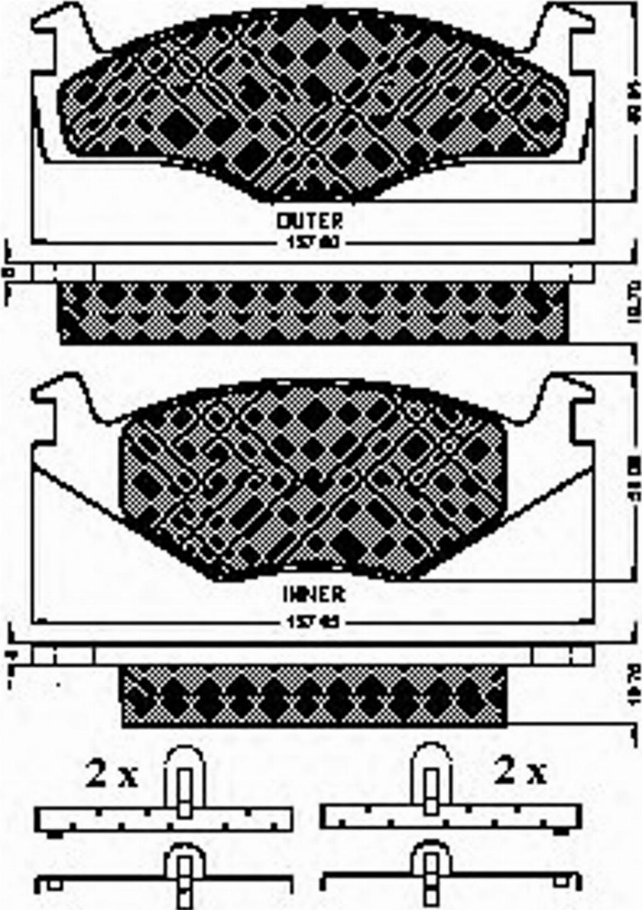 Spidan 31033 - Bremsbelagsatz, Scheibenbremse alexcarstop-ersatzteile.com