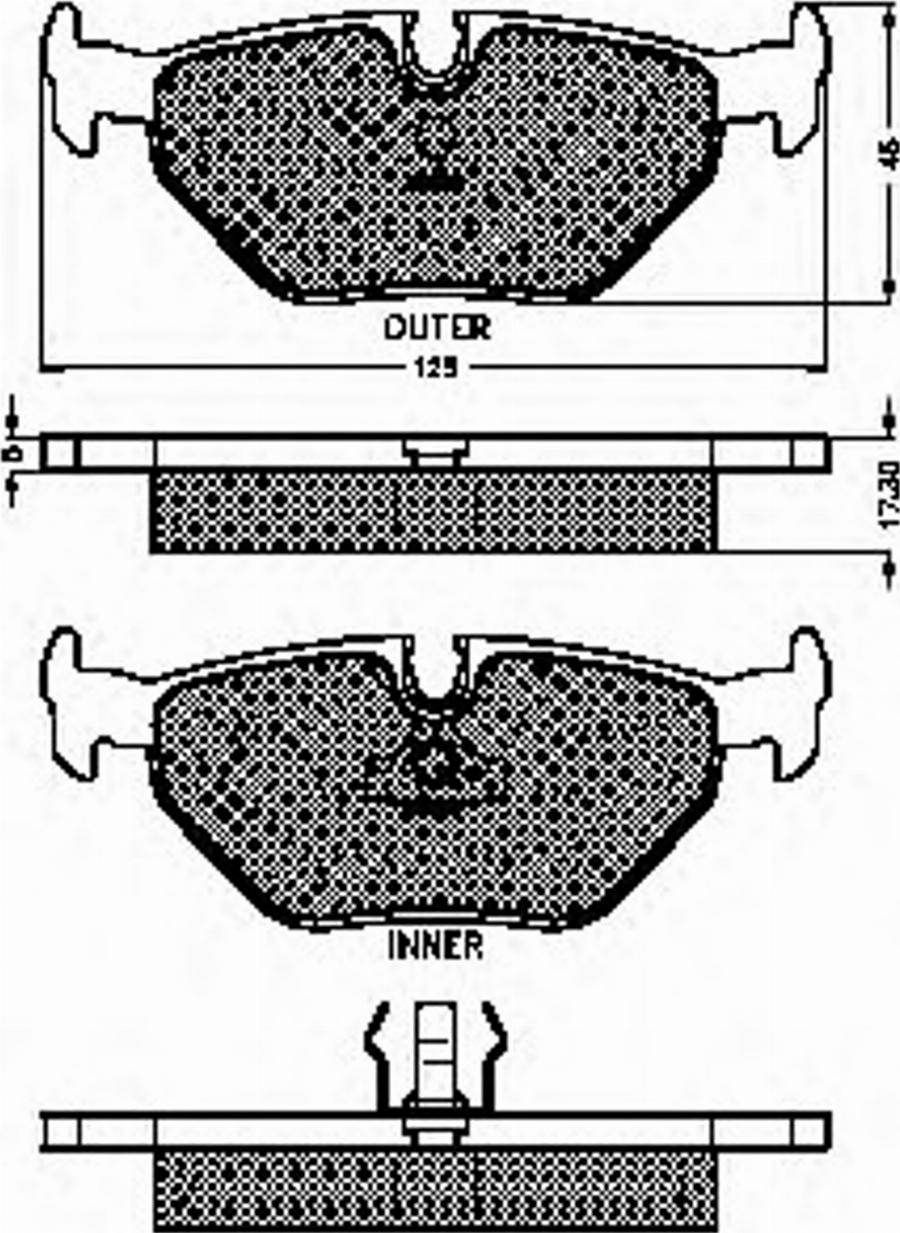 Spidan 31343 - Bremsbelagsatz, Scheibenbremse alexcarstop-ersatzteile.com