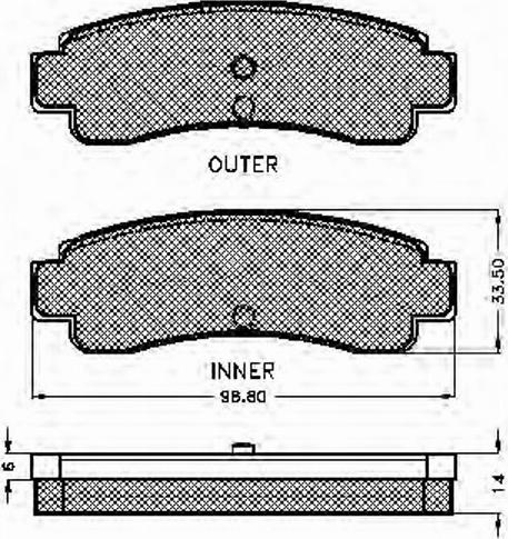 Spidan 31301 - Bremsbelagsatz, Scheibenbremse alexcarstop-ersatzteile.com