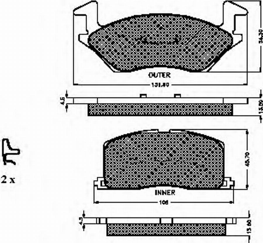 Spidan 31799 - Bremsbelagsatz, Scheibenbremse alexcarstop-ersatzteile.com