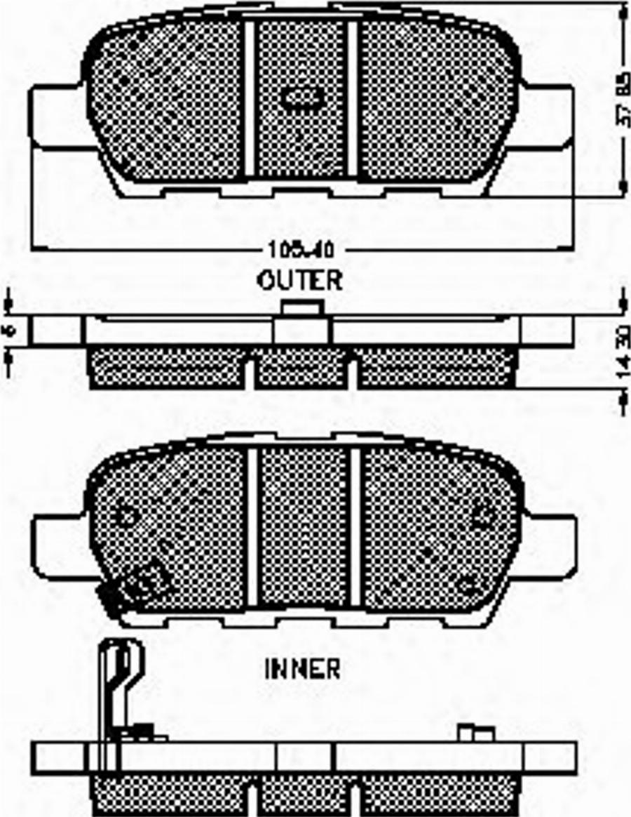 Spidan 32443 - Bremsbelagsatz, Scheibenbremse alexcarstop-ersatzteile.com