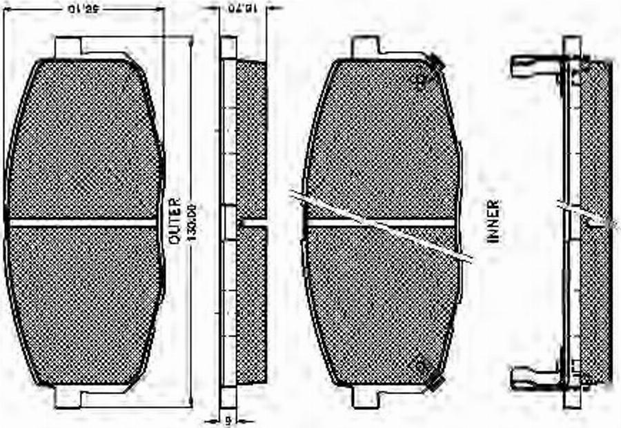 Spidan 32460 - Bremsbelagsatz, Scheibenbremse alexcarstop-ersatzteile.com