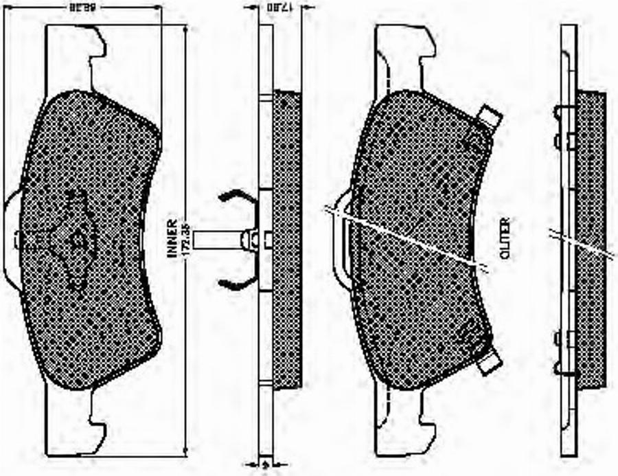 Spidan 32462 - Bremsbelagsatz, Scheibenbremse alexcarstop-ersatzteile.com