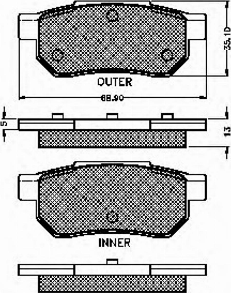 Spidan 32869 - Bremsbelagsatz, Scheibenbremse alexcarstop-ersatzteile.com