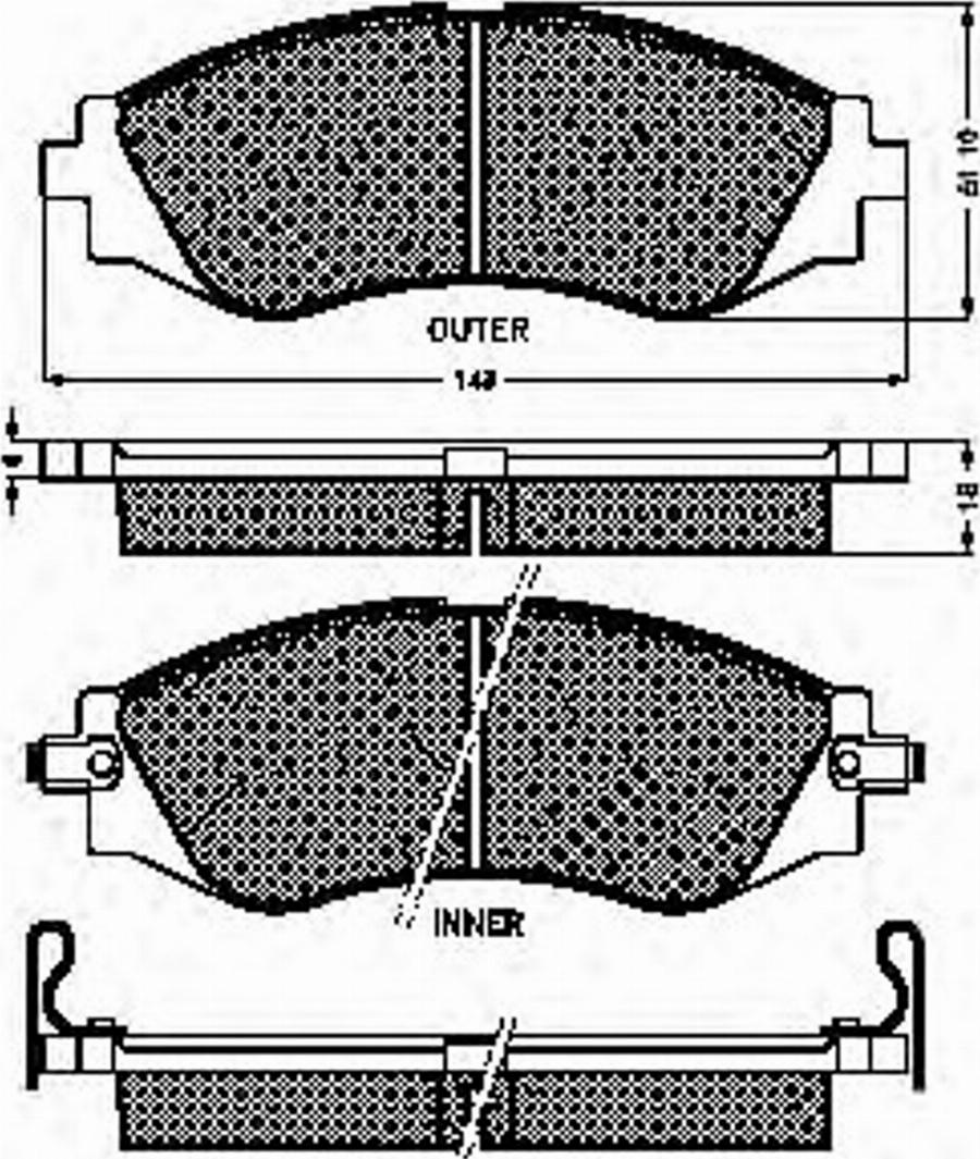 Spidan 32327 - Bremsbelagsatz, Scheibenbremse alexcarstop-ersatzteile.com