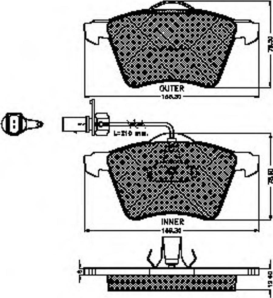 Spidan 32244 - Bremsbelagsatz, Scheibenbremse alexcarstop-ersatzteile.com