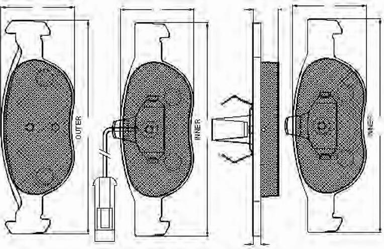 Spidan 32208 - Bremsbelagsatz, Scheibenbremse alexcarstop-ersatzteile.com