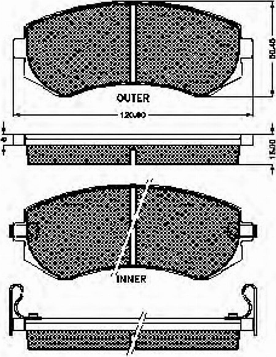 Spidan 32726 - Bremsbelagsatz, Scheibenbremse alexcarstop-ersatzteile.com