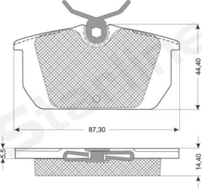 Starline BD S822P - Bremsbelagsatz, Scheibenbremse alexcarstop-ersatzteile.com