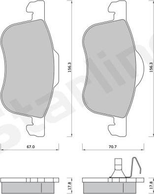 Starline BD S371 - Bremsbelagsatz, Scheibenbremse alexcarstop-ersatzteile.com