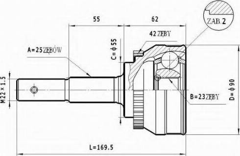 Statim C.551 - Gelenksatz, Antriebswelle alexcarstop-ersatzteile.com