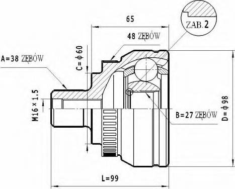 Statim C.312 - Gelenksatz, Antriebswelle alexcarstop-ersatzteile.com