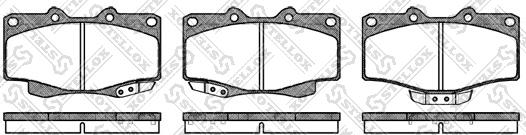 Stellox 437 001B-SX - Bremsbelagsatz, Scheibenbremse alexcarstop-ersatzteile.com