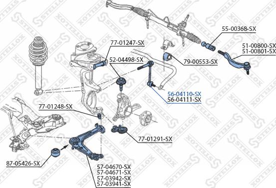 Stellox 56-04110-SX - Stange / Strebe, Stabilisator alexcarstop-ersatzteile.com