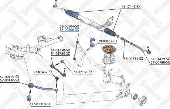 Stellox 56-00506-SX - Stange / Strebe, Stabilisator alexcarstop-ersatzteile.com