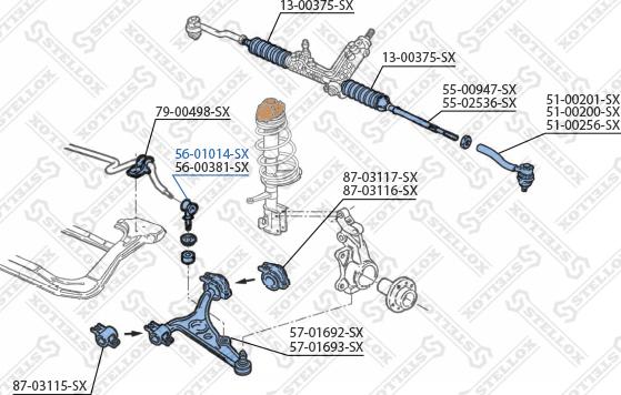 Stellox 56-01014-SX - Stange / Strebe, Stabilisator alexcarstop-ersatzteile.com