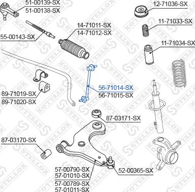 Stellox 56-71014-SX - Stange / Strebe, Stabilisator alexcarstop-ersatzteile.com