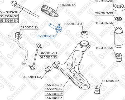 Stellox 51-53009-SX - Spurstangenkopf alexcarstop-ersatzteile.com