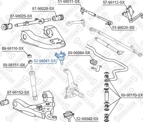 Stellox 52-98041-SX - Trag / Führungsgelenk alexcarstop-ersatzteile.com