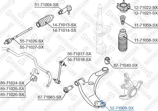 Stellox 52-71009-SX - Trag / Führungsgelenk alexcarstop-ersatzteile.com