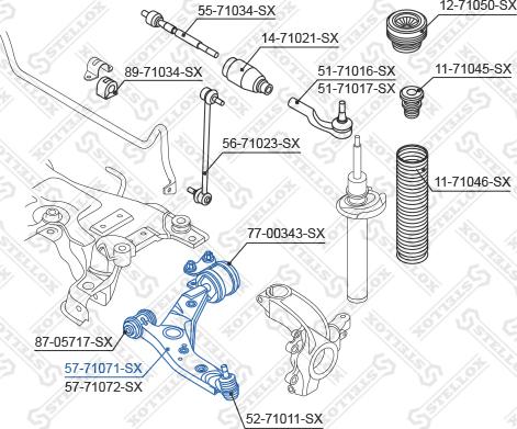 Stellox 57-71071-SX - Lenker, Radaufhängung alexcarstop-ersatzteile.com