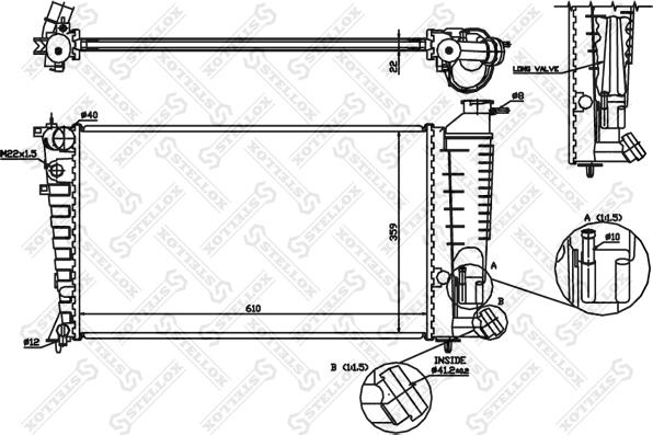 Stellox 10-25671-SX - Kühler, Motorkühlung alexcarstop-ersatzteile.com