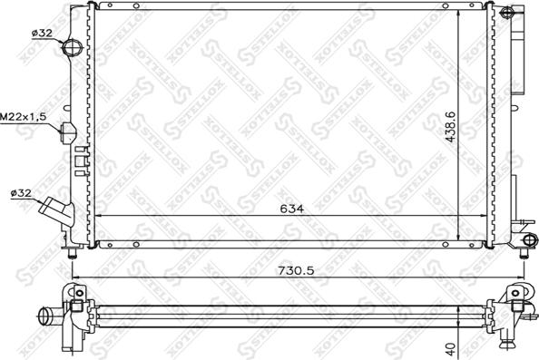 Stellox 10-25037-SX - Kühler, Motorkühlung alexcarstop-ersatzteile.com