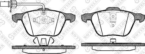 Stellox 847 002B-SX - Bremsbelagsatz, Scheibenbremse alexcarstop-ersatzteile.com