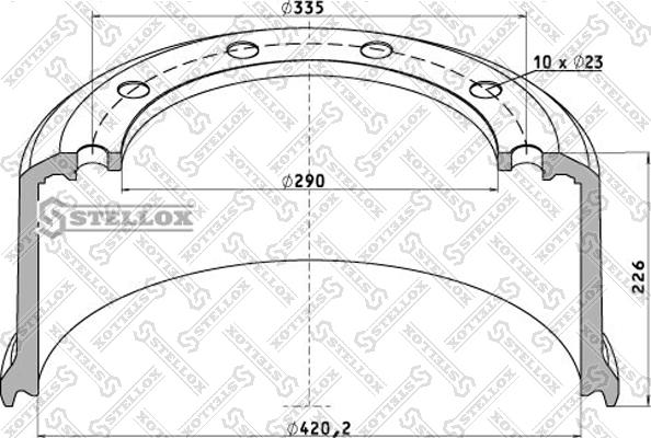 Stellox 85-00041-SX - Bremstrommel alexcarstop-ersatzteile.com