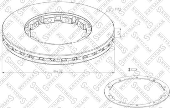 Stellox 85-00858-SX - Bremsscheibe alexcarstop-ersatzteile.com