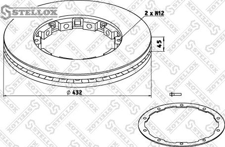 Stellox 85-00758-SX - Bremsscheibe alexcarstop-ersatzteile.com