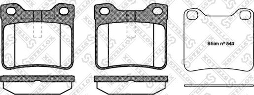 Stellox 332 010B-SX - Bremsbelagsatz, Scheibenbremse alexcarstop-ersatzteile.com