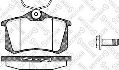 Stellox 274 005B-SX - Bremsbelagsatz, Scheibenbremse alexcarstop-ersatzteile.com