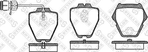 Stellox 763 012B-SX - Bremsbelagsatz, Scheibenbremse alexcarstop-ersatzteile.com