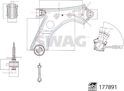 Swag 33 10 4354 - Lenker, Radaufhängung alexcarstop-ersatzteile.com