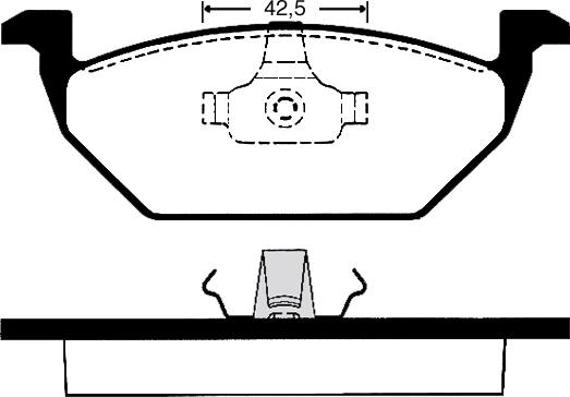 HELLA T1101 - Bremsbelagsatz, Scheibenbremse alexcarstop-ersatzteile.com