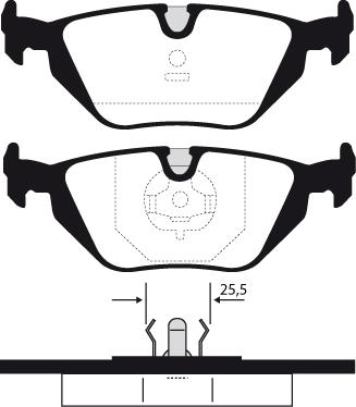 Automotor France PBP2421 - Bremsbelagsatz, Scheibenbremse alexcarstop-ersatzteile.com