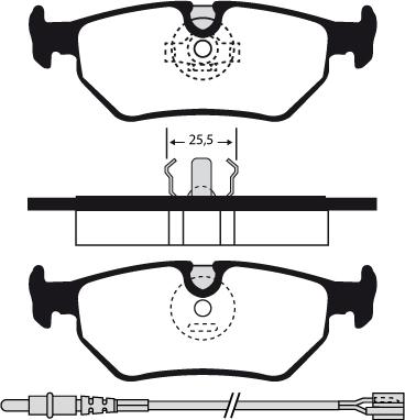 BENDIX 571836B - Bremsbelagsatz, Scheibenbremse alexcarstop-ersatzteile.com