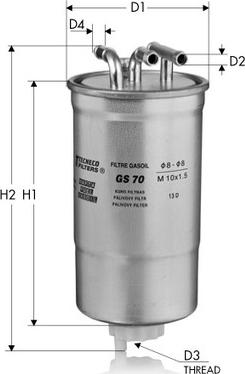 Tecneco Filters GS70 - Kraftstofffilter alexcarstop-ersatzteile.com