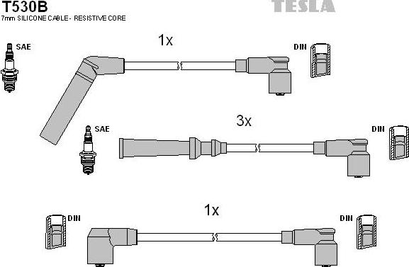 TESLA T530B - Zündleitungssatz alexcarstop-ersatzteile.com